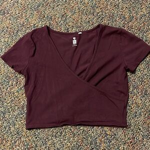 Small maroon crop top